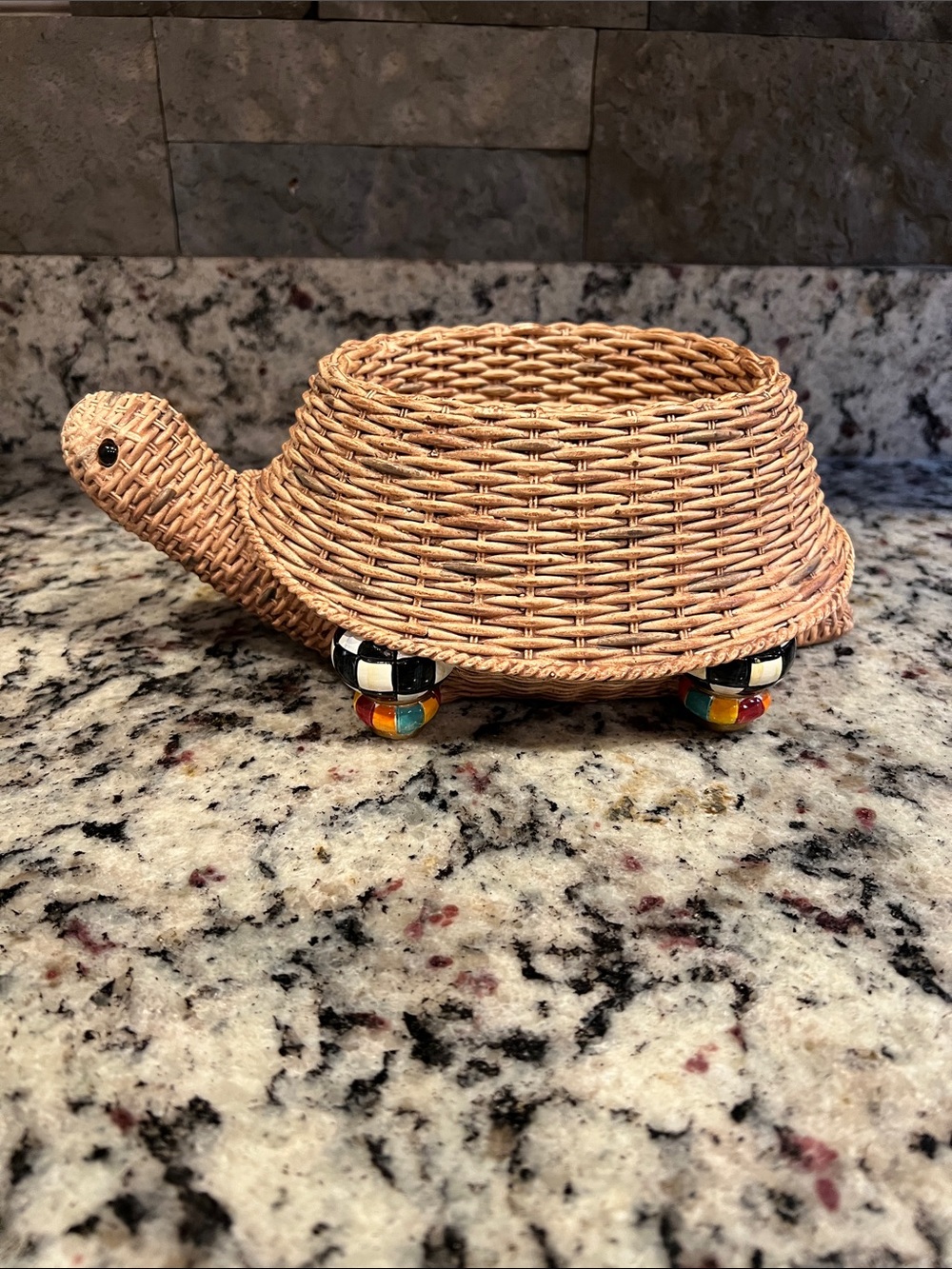 MacKenzie-Childs Turtle Planter. Made of resin. EUC.